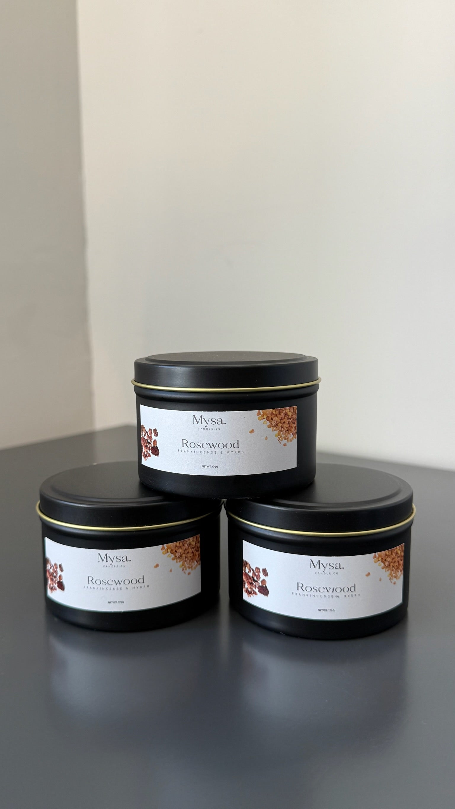 Rosewood- Frankincense & Myrrh Candle