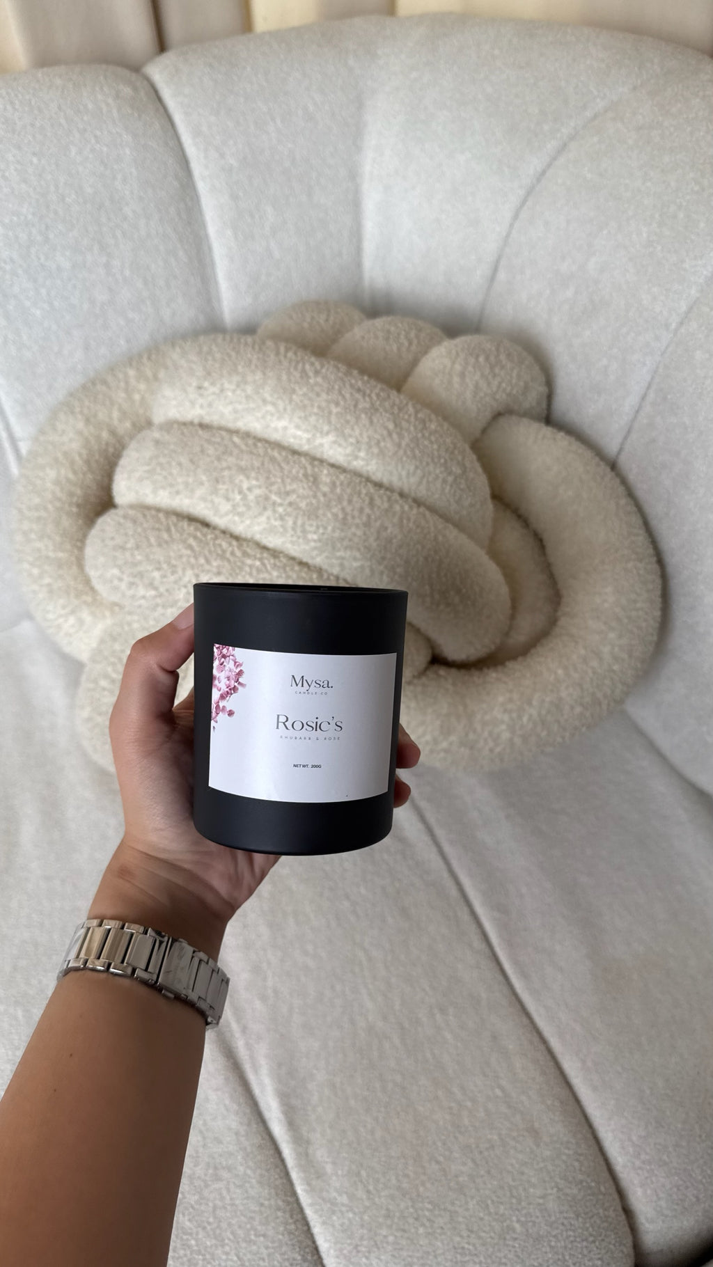 Rosie's- Rhubarb & Rose Candle